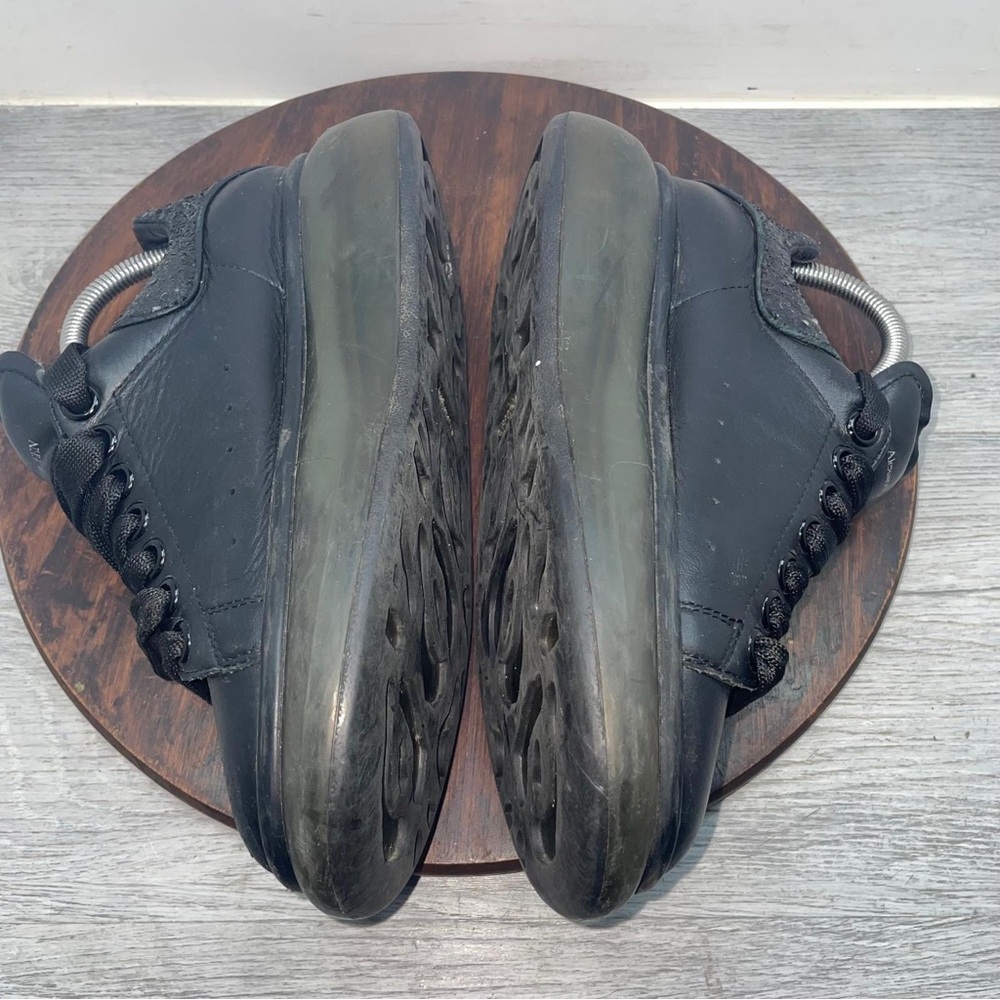 Alexander McQueen Sneakers Black with Glitter Translucent Sole Women’s size 37 - Picture 9 of 14